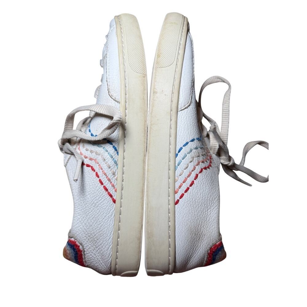 SOLUDOS Women's Sneakers 8 Leather Rainbow Embroidered Casual - Picture 5 of 8